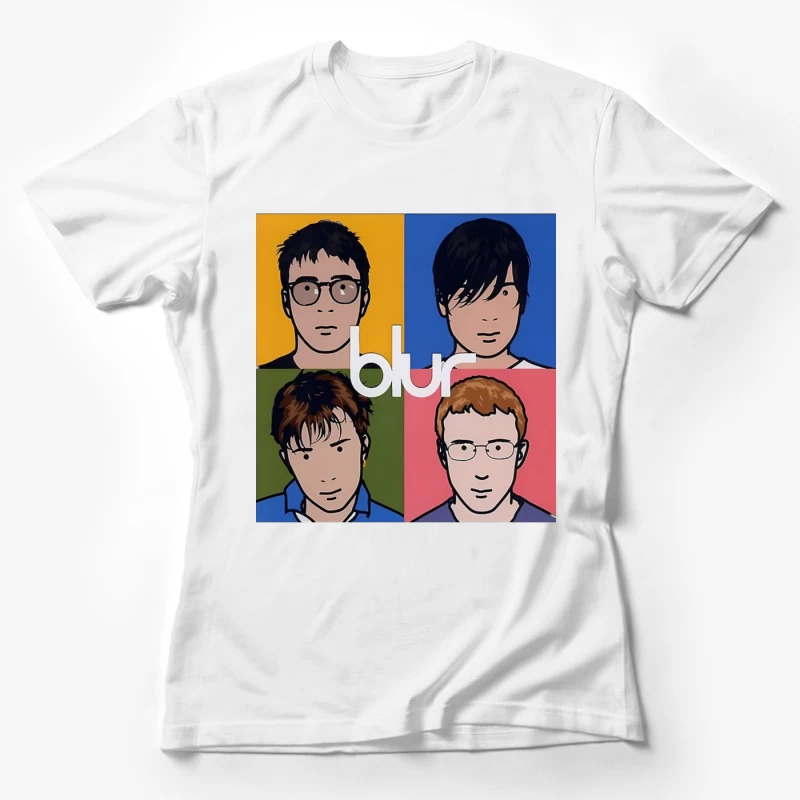 Blur Band Pop Art Style Album Cover Portrait Female T-Shirt