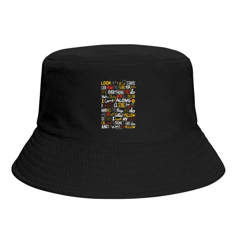 Colplay Lyrics Art Bucket Hat