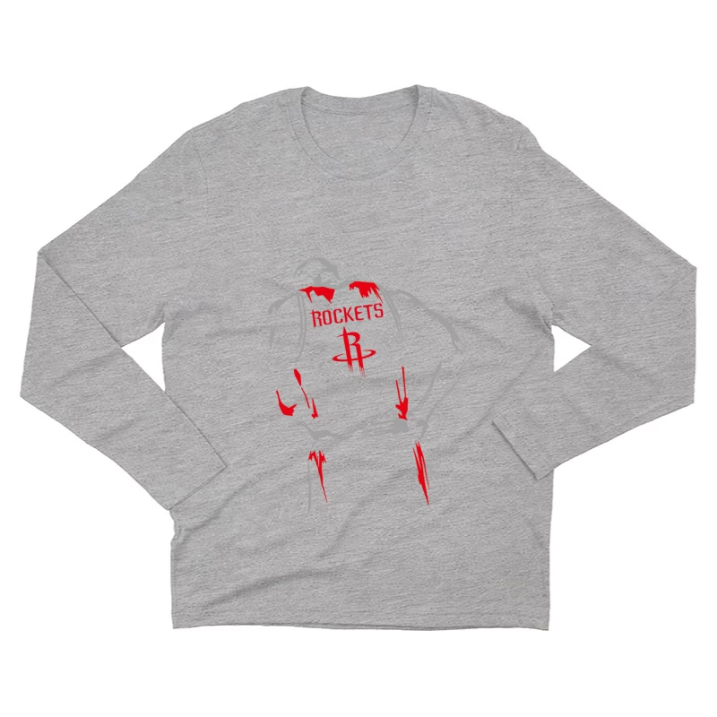 Basketballspieler im Rockets-Trikot Herren Langarm T-Shirt