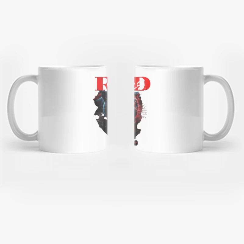 Menacing Black Panther Horror Art Design Coffee Mug