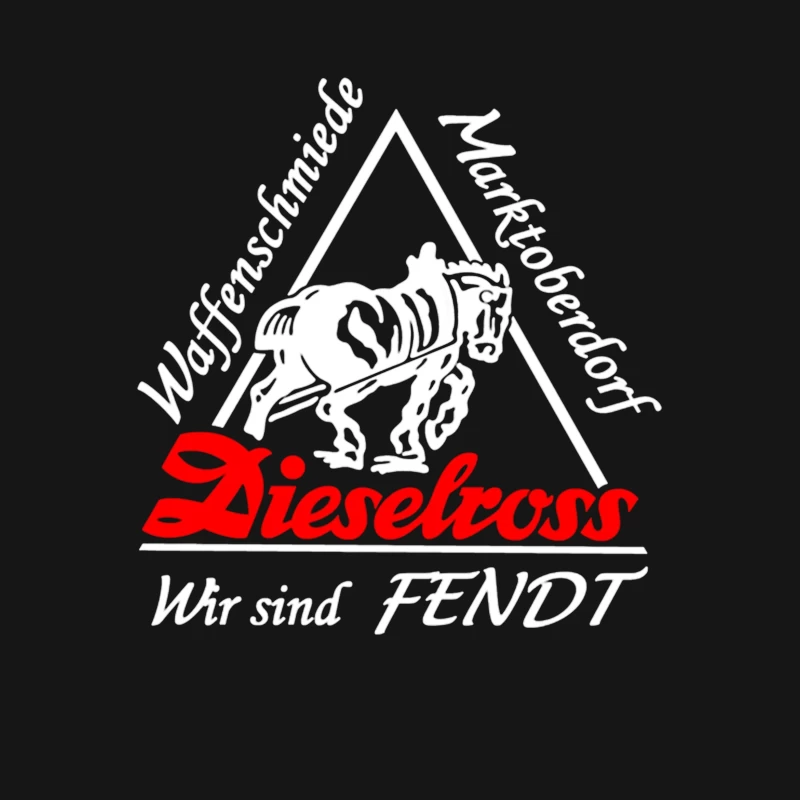 Dieselross Fendt Tractor Brand Logo with Skeletal Horse Design Male T-Shirt