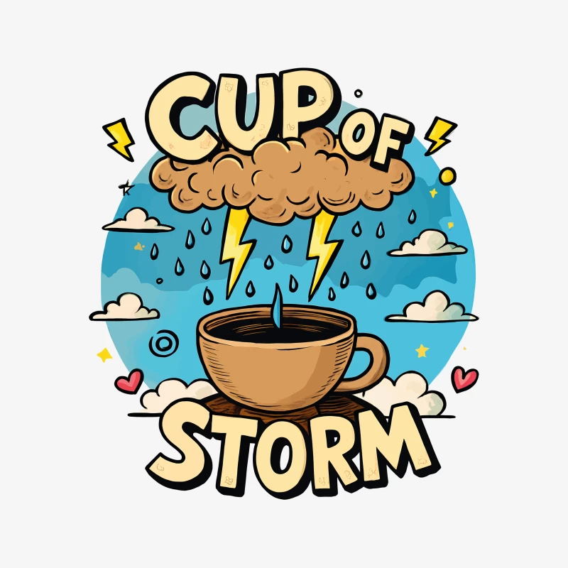 Cup of Storm – Whimsical Pixel Art with Lightning Charm! Female Pullover Sweatshirt