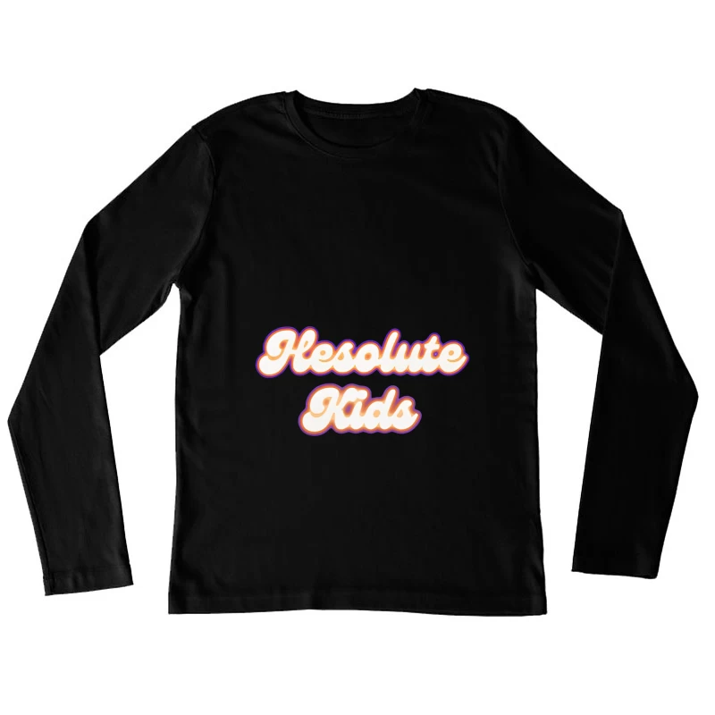 Buntes Logo für Kinder Damen Langarm T-Shirt