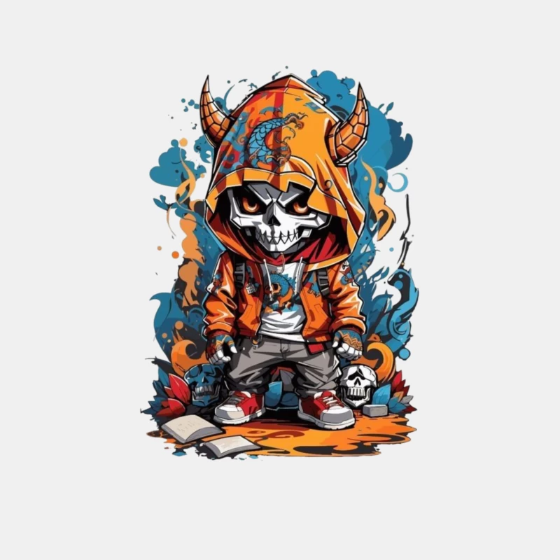 Urban Skull Cartoon Art Male Tank Top