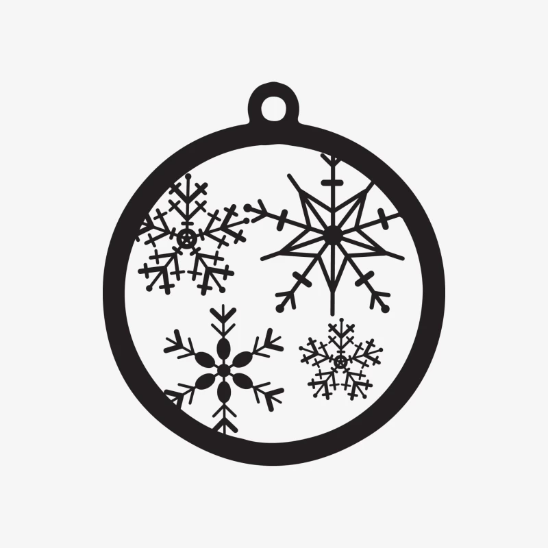 Décoration de Noël avec Flocons de Neige Homme Manches Longues T-Shirt