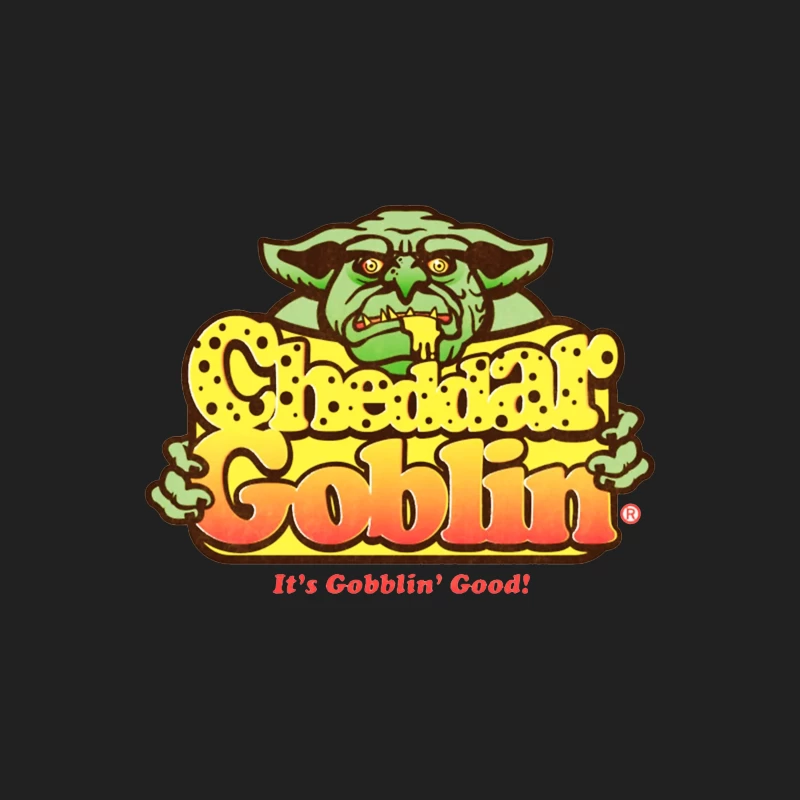 Retro Goblin Character Food Logo with Yellow Typography Bucket Hat