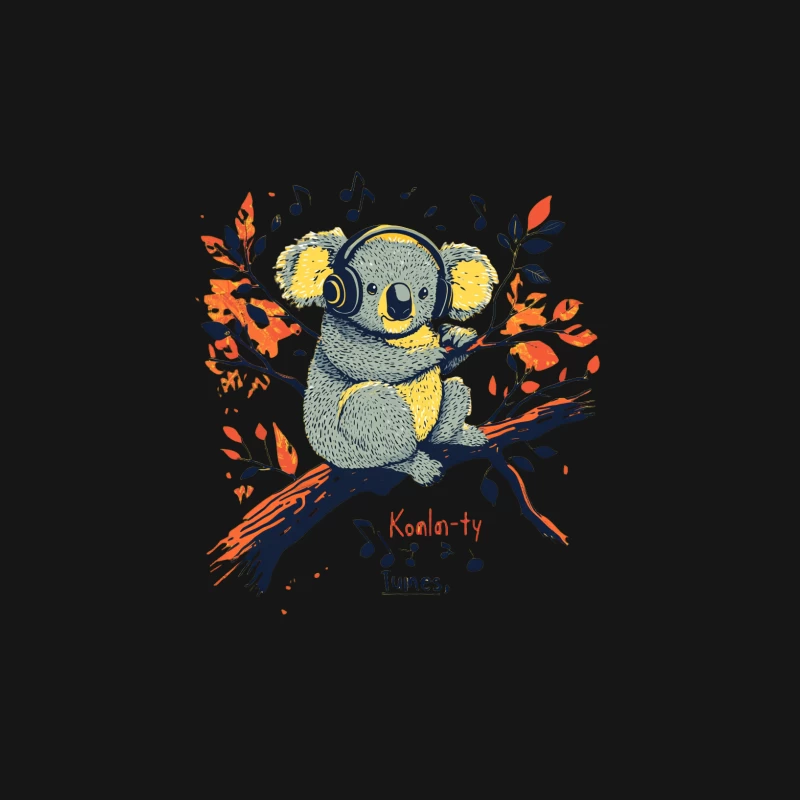 Melodic Koala: A Cute Cartoon Illustration of Nature and Music Female Long Sleeve T-Shirt