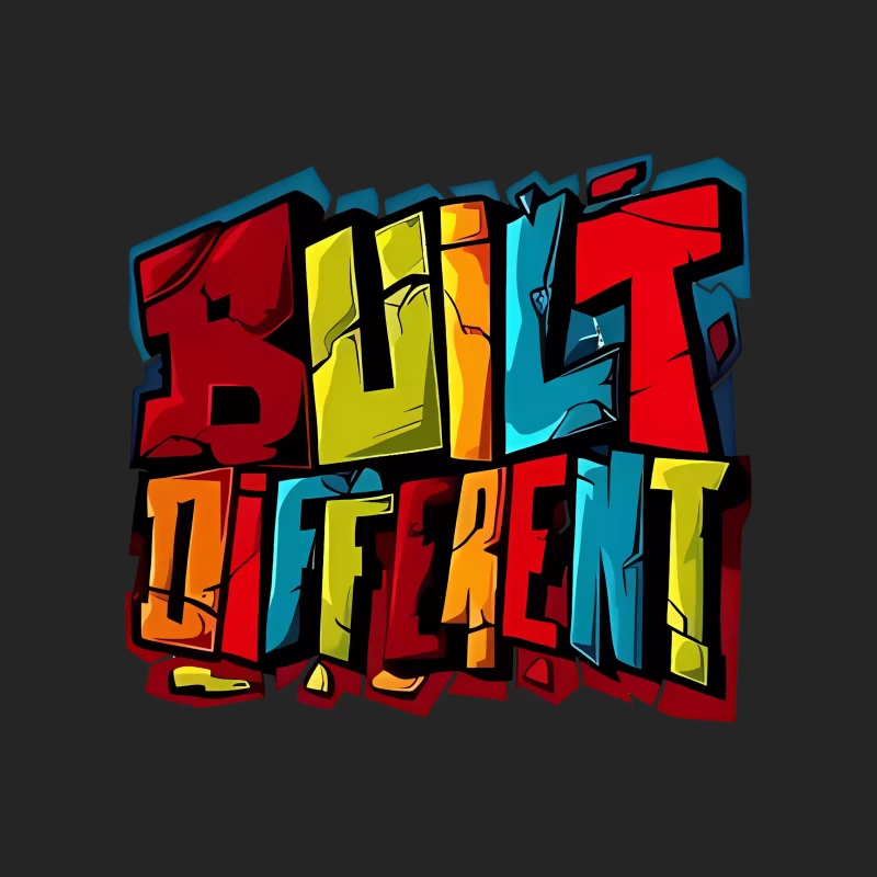 Graffiti-Design mit Schriftzug Herren Pullover Sweatshirt