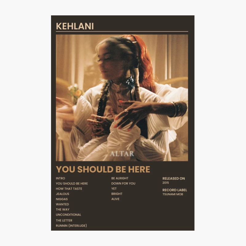 Kehlani's "You Should Be Here" Album Cover: R&B Artist in Vintage-Style Performance Photo Cotton Tote Bag