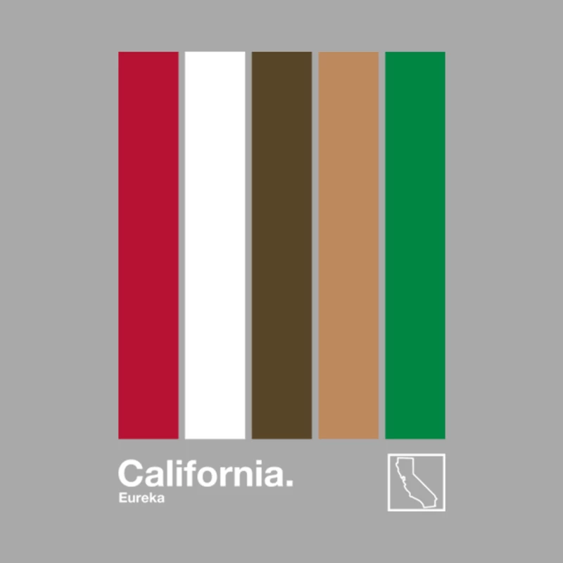 California State Flag   Original Minimalist Artwork Poster Design Female Pullover Hoodie