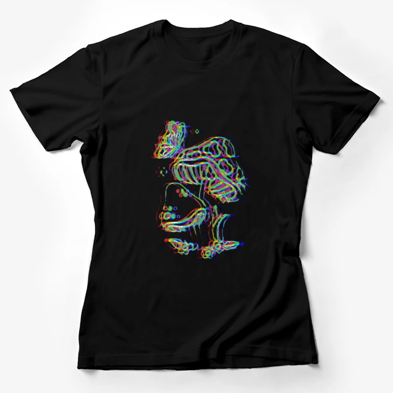 Symbolisme Psychédélique des Champignons Femme T-Shirt