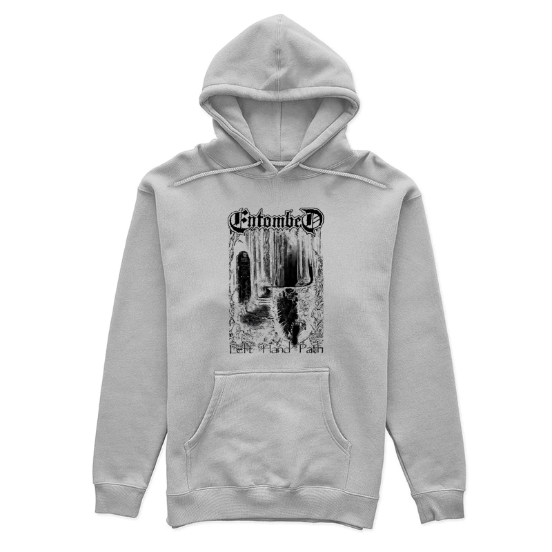 Entombed Left Hand Path Black White Female Pullover Hoodie