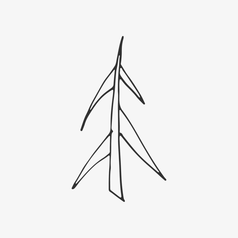 Dessin Minimaliste de Sapin Homme Sweat-shirt à enfiler