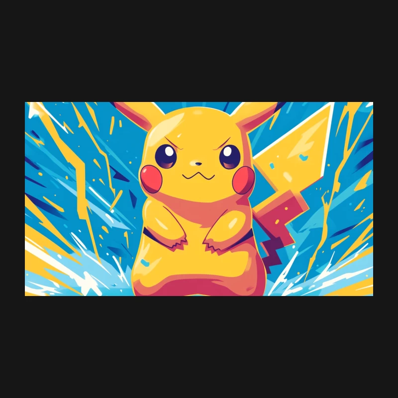 Vibrant Pikachu: Iconic Electric Pokemon Character Desk Mat