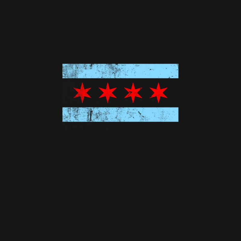 Chicago Flag, distressed Desk Mat