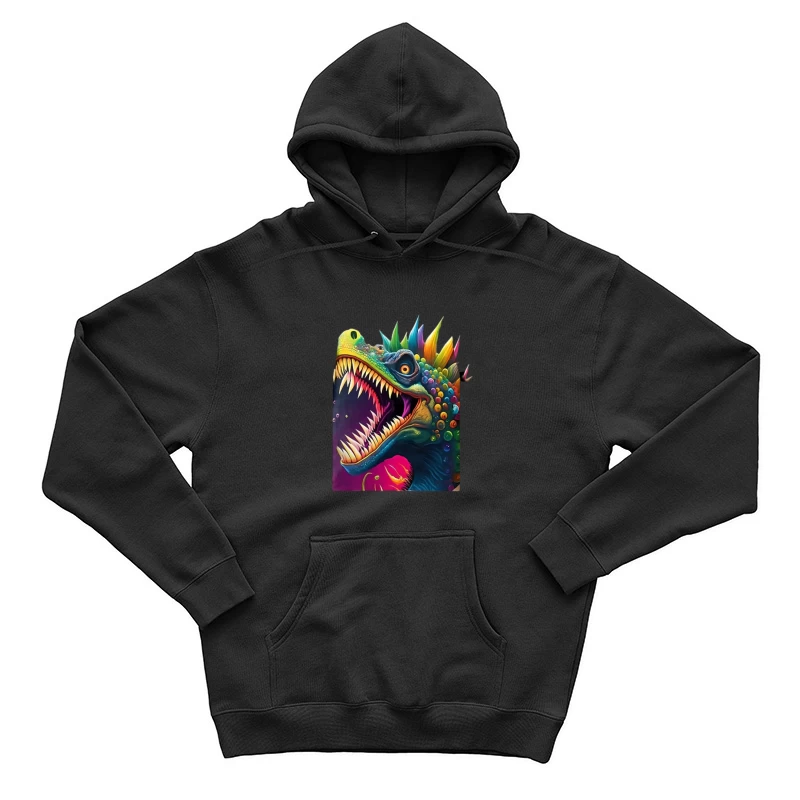Bunter Dinosaurier mit Regenbogenschuppen Herren Pullover Hoodie