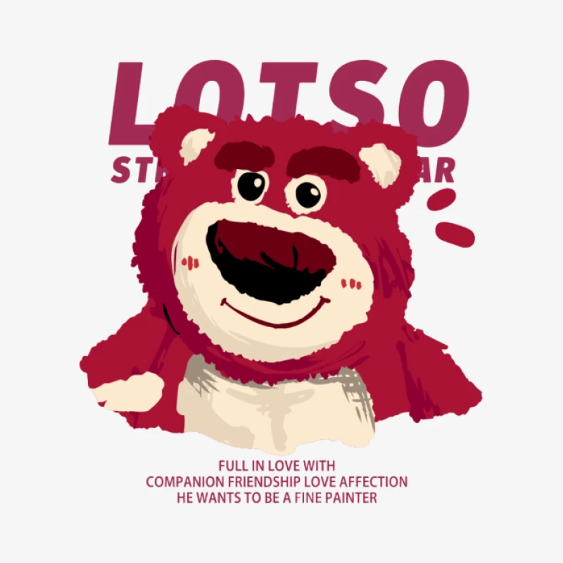 Lotso der Bär mit Freundschaft und Liebe Herren Pullover Sweatshirt