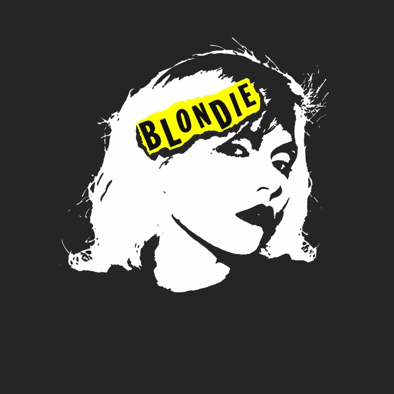 Blondie Band Artistic Logo Design in Black and White Female Pullover Sweatshirt