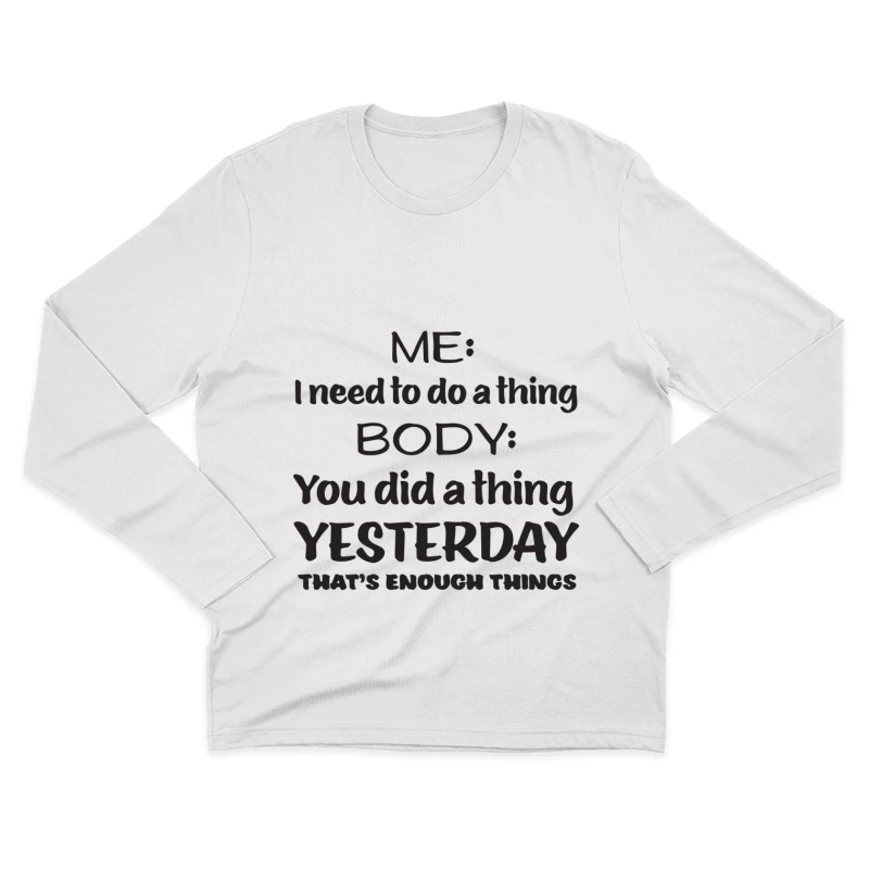 Conversation humoristique sur la procrastination Homme Manches Longues T-Shirt