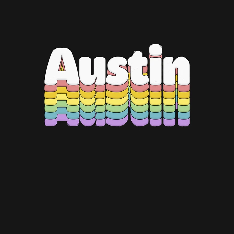 Austin, Texas  Retro Typography Design Female Long Sleeve T-Shirt