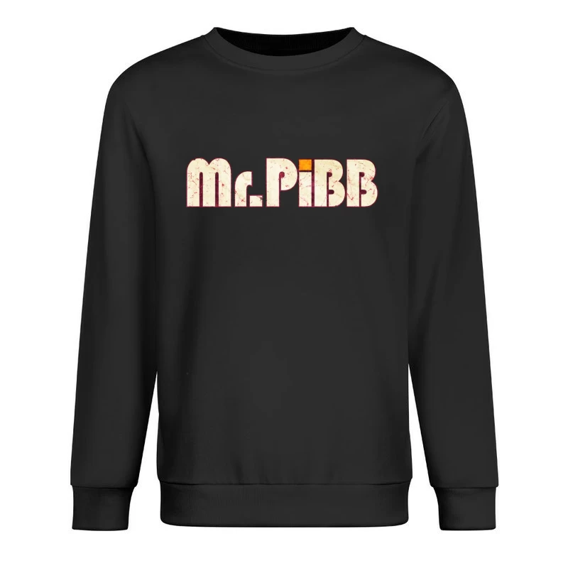 Retro Mr Pibb Soda Typography with Distressed Effect Male Pullover Sweatshirt