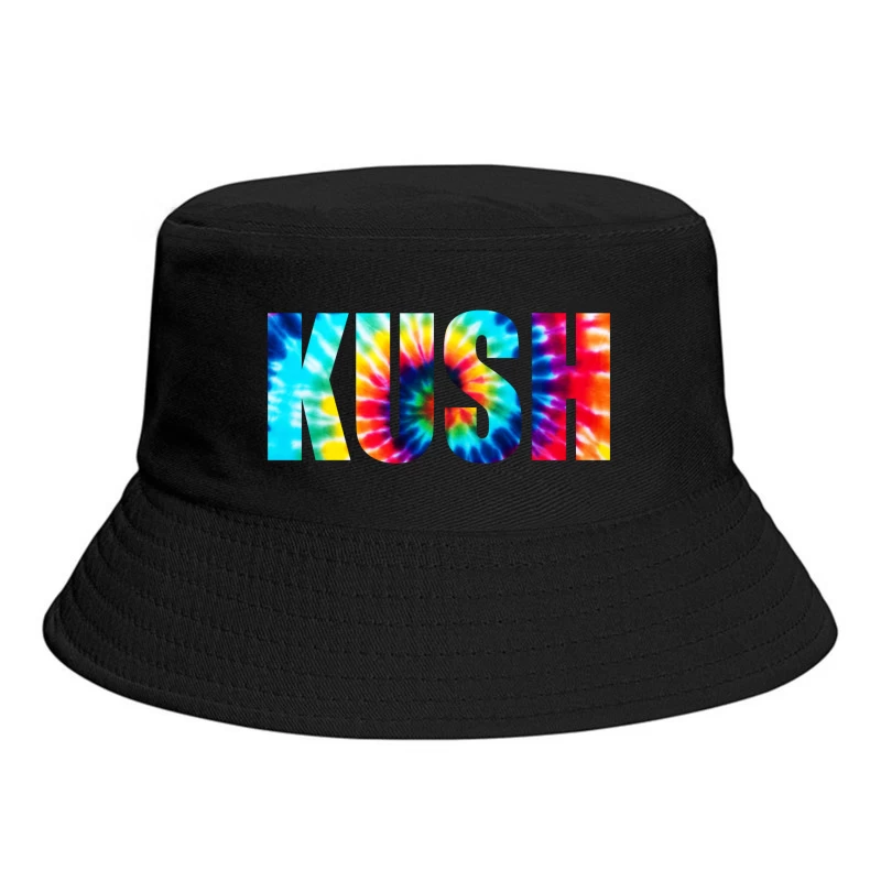 Colorful Tie-Dye KUSH Text Bucket Hat
