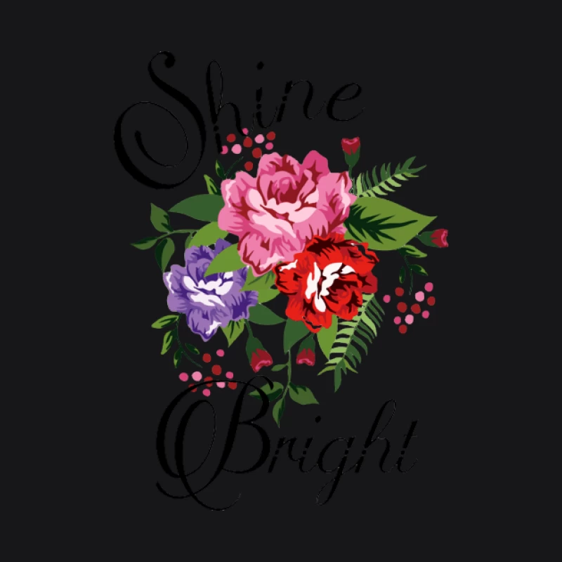 Blumenstrauß mit inspirierendem Schriftzug Herren Pullover Hoodie