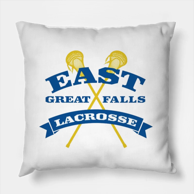 East Great Falls Lacrosse Throw Pillow