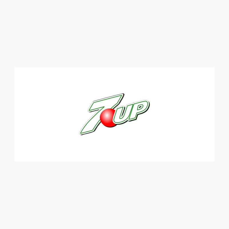 7up Soda Brand Logo with Green Text and Red Circle Coffee Mug