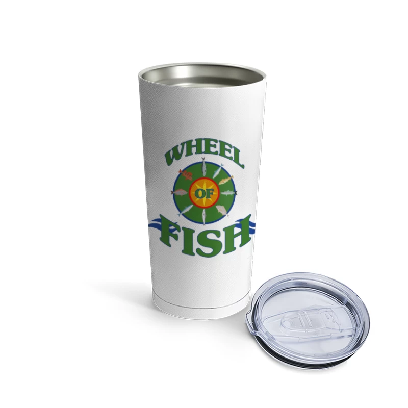 Wheel of Fish Travel Mug