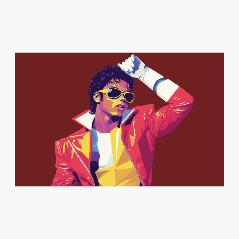 Vibrant Pop Art Portrait of 80s Music Icon Travel Mug