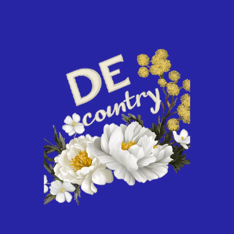 Rustic Country Floral Typography Design Male Tank Top
