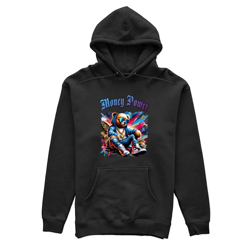 Bär mit Flügeln in urbanem Stil Damen Pullover Hoodie