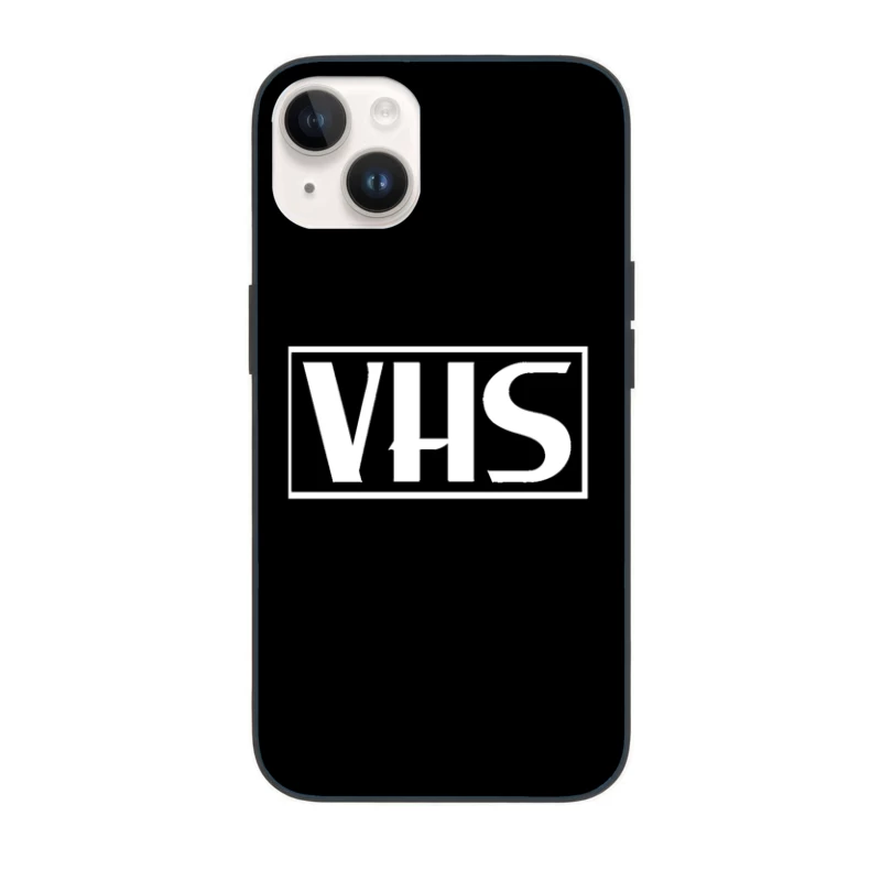 VHS Typography Outline Design iPhone Case