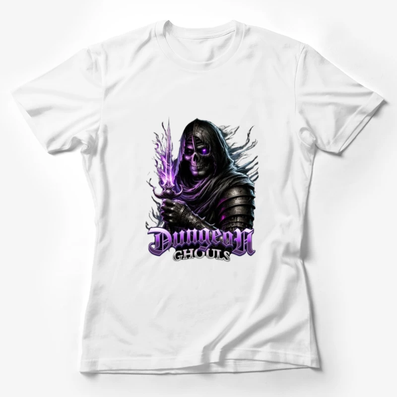 Ethereal Dark Knight with Purple Magic - Dungeon Ghouls Female T-Shirt