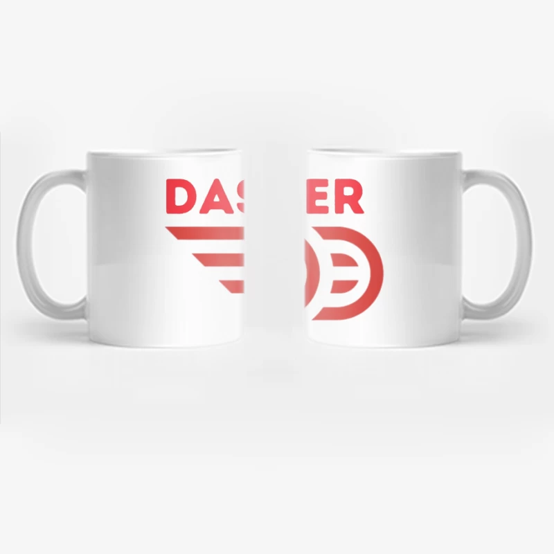 Red Minimalist Dasher Delivery Service Logo Coffee Mug