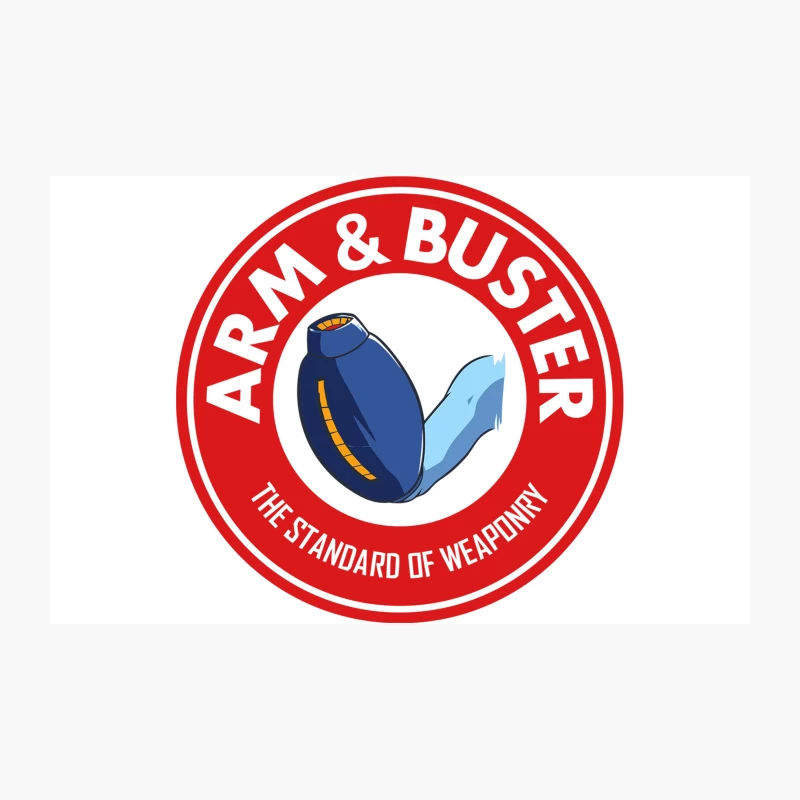Arm and Buster: Humorous Military Parody Logo Travel Mug