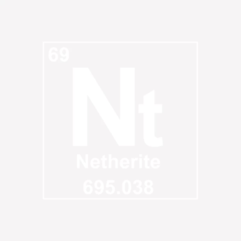 Netherite Periodic Element symbol from Minecraft Female T-Shirt
