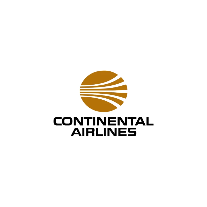 Continental Airlines Vintage Corporate Logo with Gold Globe Design Coffee Mug