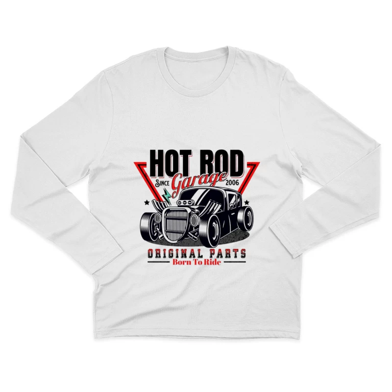 Hot Rod Garage Design mit Originalteilen Herren Langarm T-Shirt