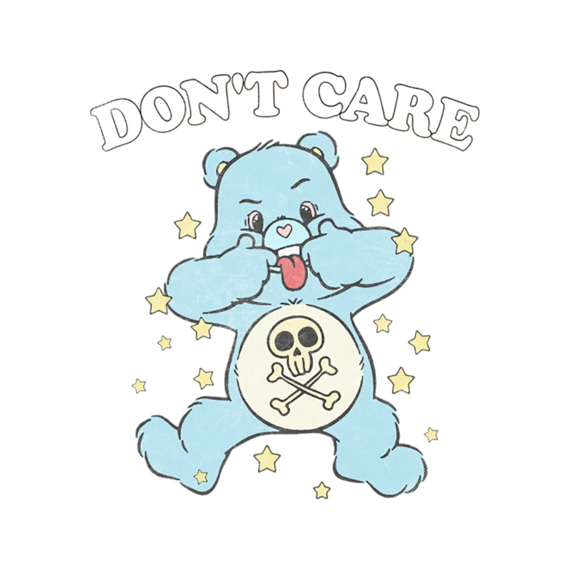 Don_t Care Bear   Existentialist Lowbrow Design Tapestry