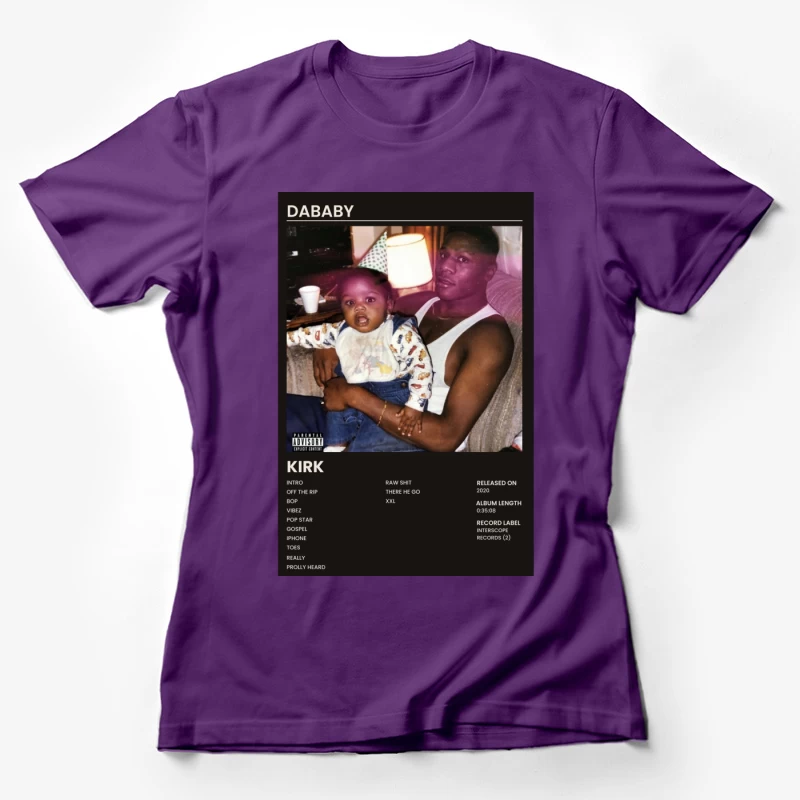Hip Hop Album Cover Featuring Father and Son Female T-Shirt