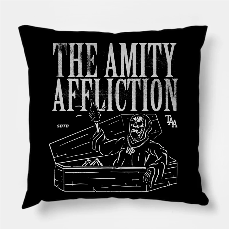 The Amity Affliction Coffin Throw Pillow