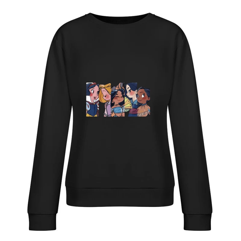 Illustration der Prinzessinnen-Treffen Damen Pullover Sweatshirt