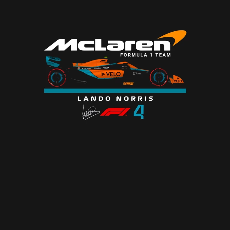 McLaren Formula 1 Racing Car #4 with Gulf-Inspired Livery Male Long Sleeve T-Shirt