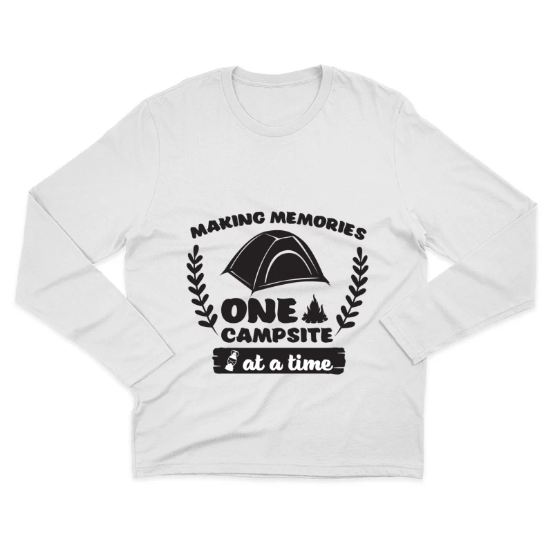 Camping et souvenirs: une expérience à chaque fois Homme Manches Longues T-Shirt