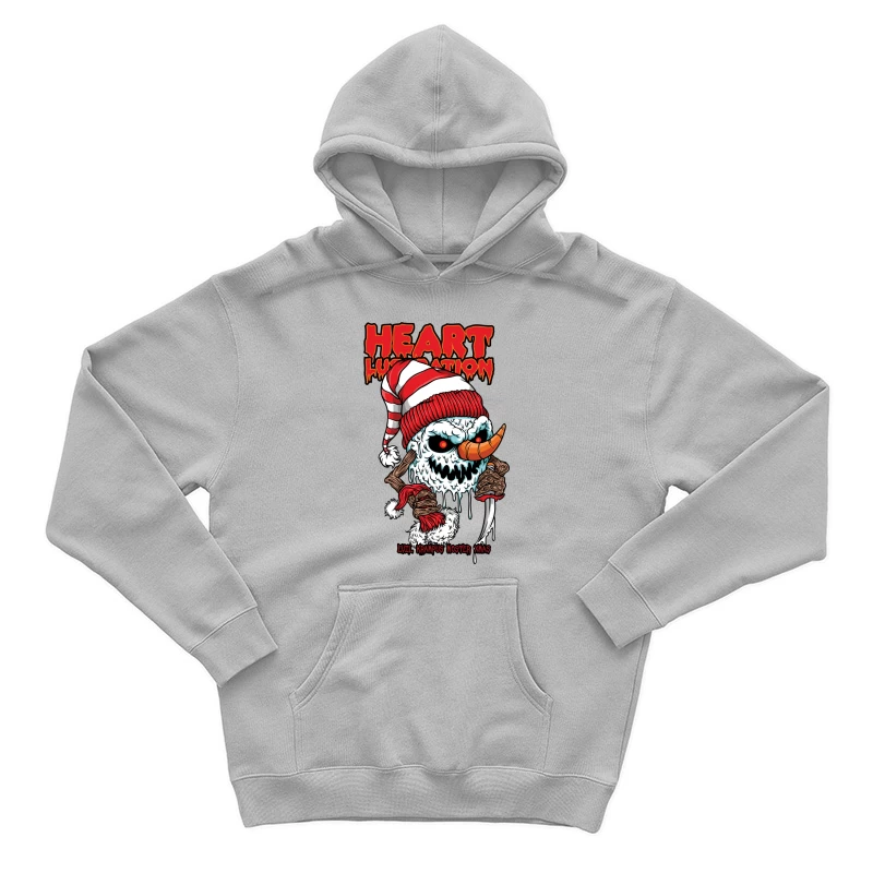 Horror Christmas Snowman with Krampus Theme Male Pullover Hoodie