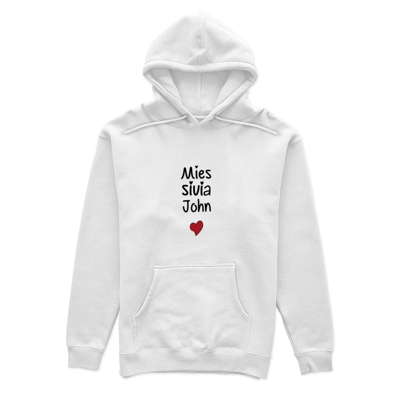 Noms avec Design de Coeur Femme Sweat à capuche