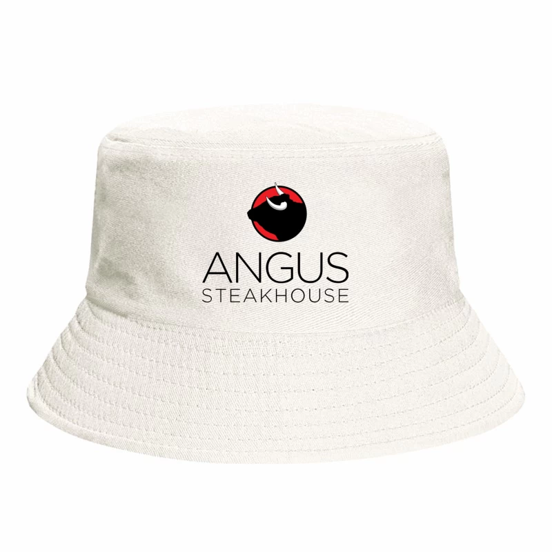 Angus Steakhouse Modern Logo with Bull Silhouette Bucket Hat