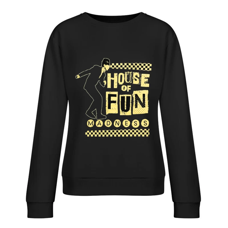 Madness - House of Fun Vintage Band Logo Design Female Pullover Sweatshirt